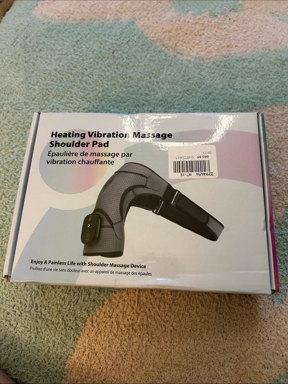 Heating Vibration Massage Shoulder Pad - Gray